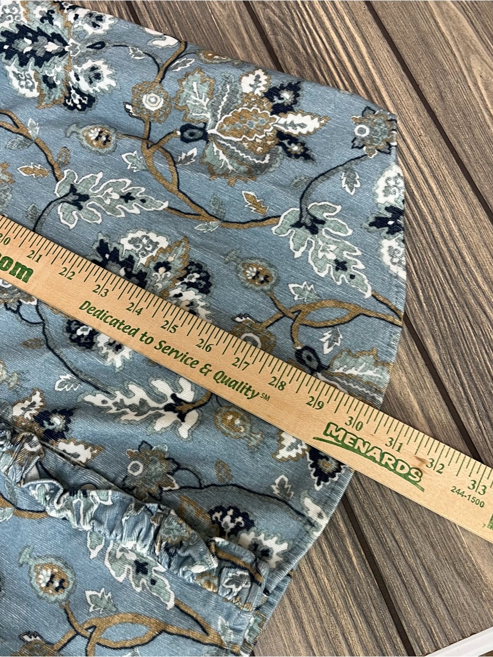 Soft Surroundings Stretch Corduroy Long Sleeve Big Shirt Blue Floral 2XL - Picture 7 of 11